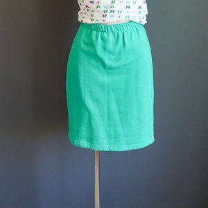80's Stretch Poly-Cotton Skirt by Necessary Objects